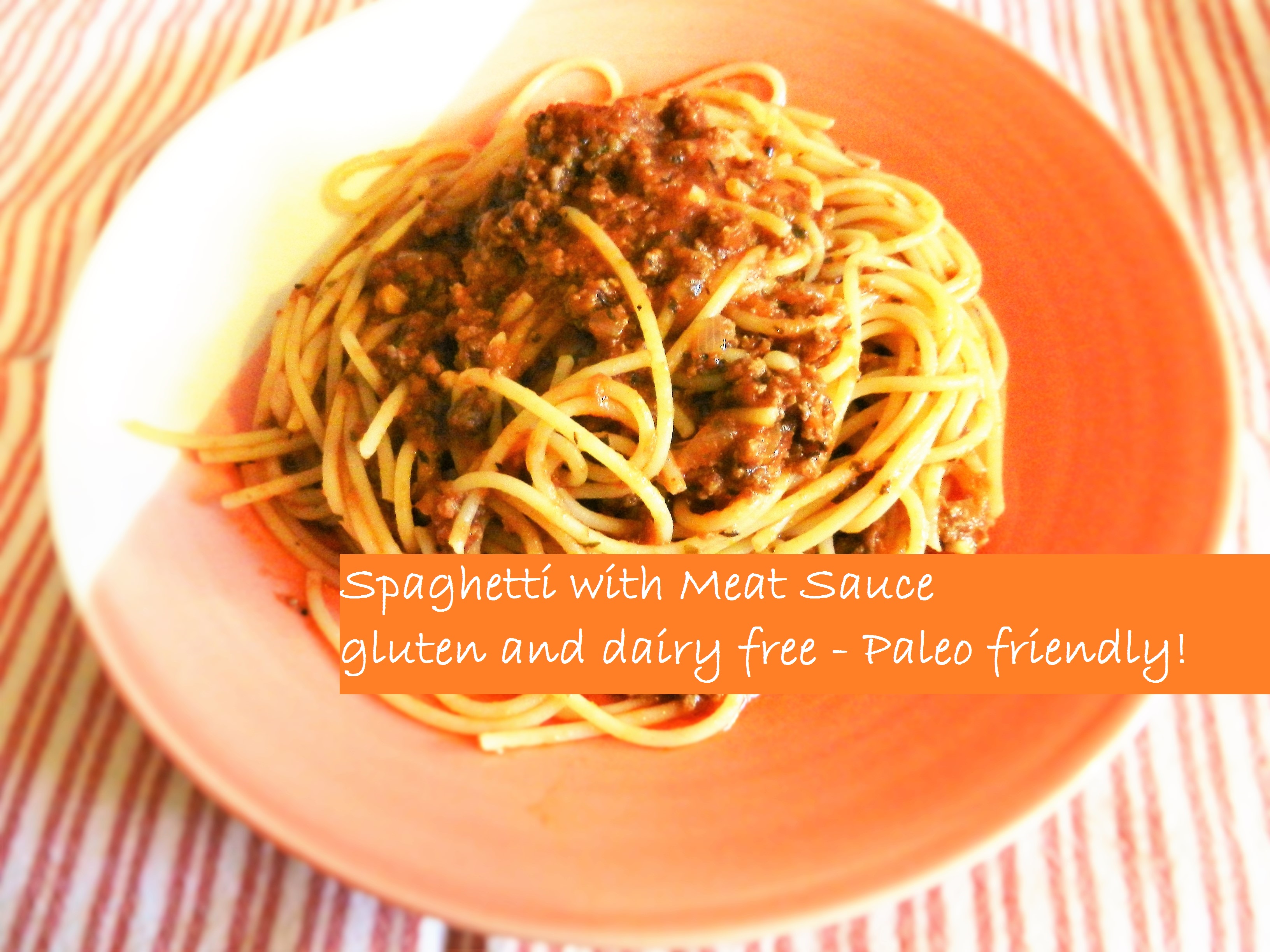 Spaghetti with Meat Sauce – Gluten and Dairy Free (Paleo Friendly)!