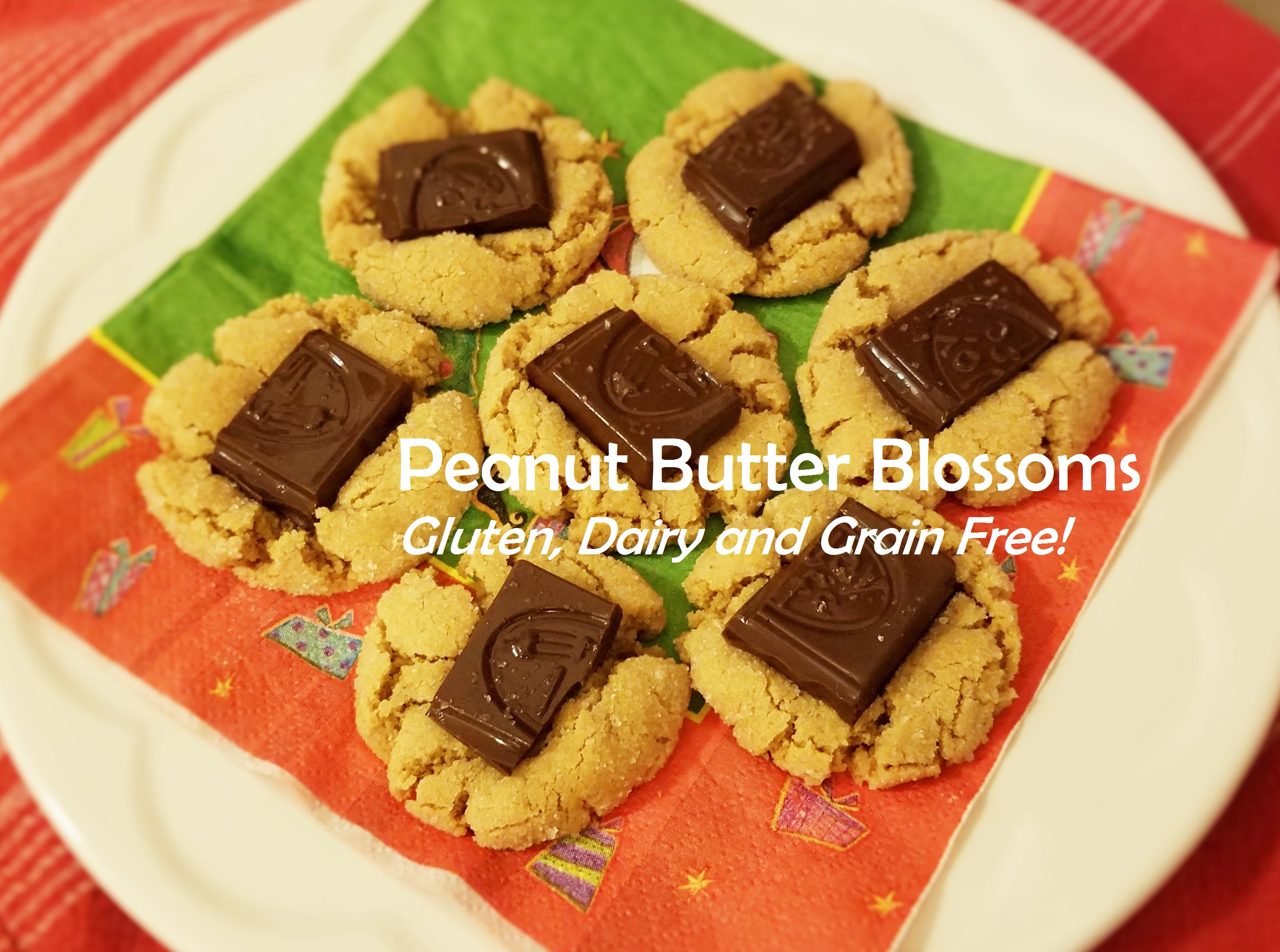 Peanut Butter Blossoms – Gluten, Dairy and Grain Free!